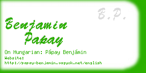 benjamin papay business card